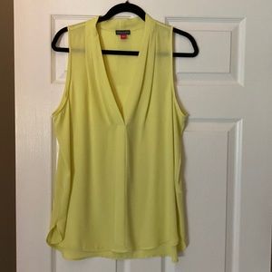 Yellow Sleeveless Vince Canute Blouse